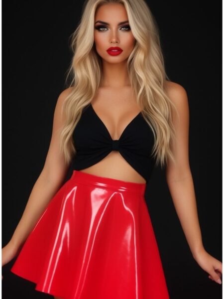 Red Patent Skirt — Pleasure Zone Houston