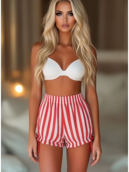 Red/White Striped Bloomers — Pleasure Zone Houston