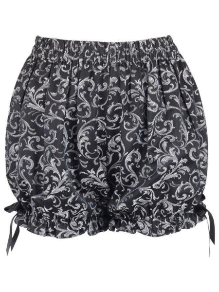 Silver/Black Brocade Bloomers — Pleasure Zone Houston