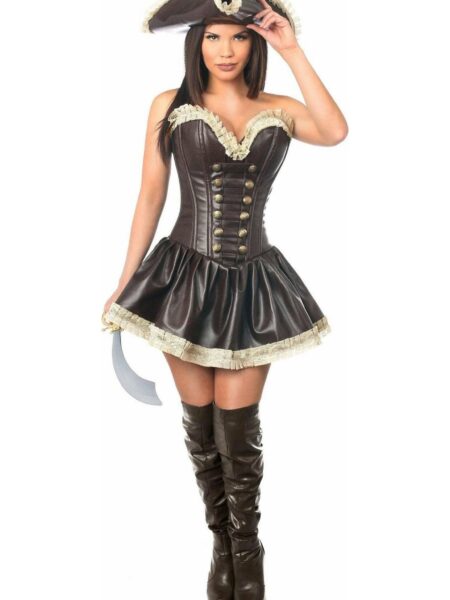 Top Drawer 3 PC Pirate Lady Costume — Pleasure Zone Houston