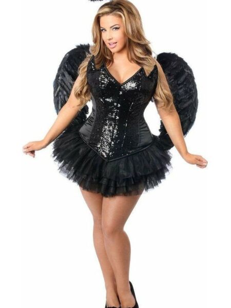 Top Drawer 4 PC Sequin Night Angel Corset Costume — Pleasure Zone Houston