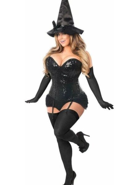 Top Drawer 4 PC Sequin Witch Corset Costume — Pleasure Zone Houston