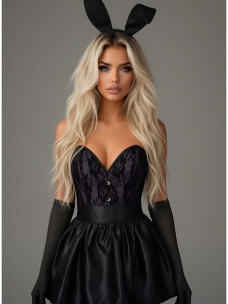 Top Drawer 5 PC Premium Boudoir Bunny Corset Costume — Pleasure Zone Houston