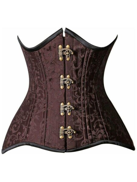 Top Drawer CURVY Brocade Double Steel Boned Under Bust Corset — Pleasure Zone Houston