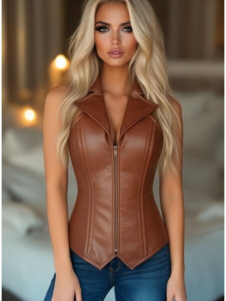 Top Drawer Faux Leather Steel Boned Corset — Pleasure Zone Houston