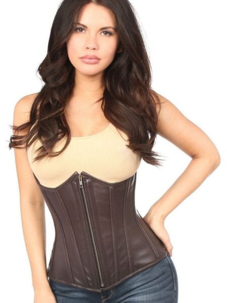 Top Drawer Faux Leather Underbust Corset — Pleasure Zone Houston