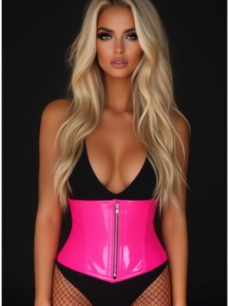 Top Drawer Hot Pink Patent Steel Boned Mini Cincher