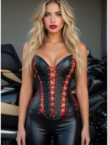 Top Drawer Lace-Up Steel Boned Over Bust Corset — Pleasure Zone Houston
