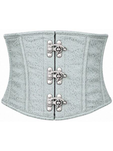 Top Drawer Mint Green Brocade Steel Boned Mini Cincher w/Clasps