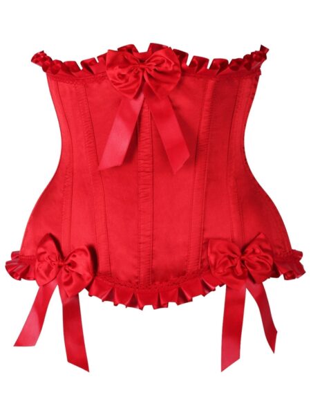 Top Drawer Red Steel Boned Burlesque Underbust Corset Waist Cincher