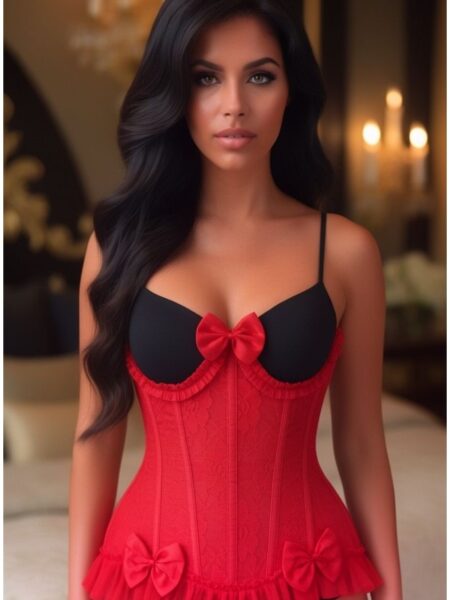 LIMITED EDITION Top Drawer Steel Boned Red Lace Underwire Burlesque Underbust Corset Cincher