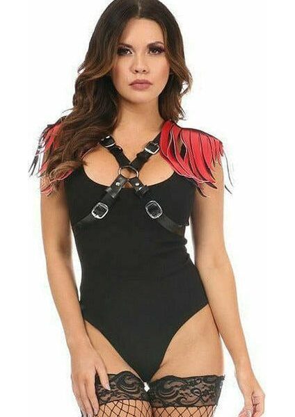 Vegan Leather Body Harness w/Fringe — Pleasure Zone Houston