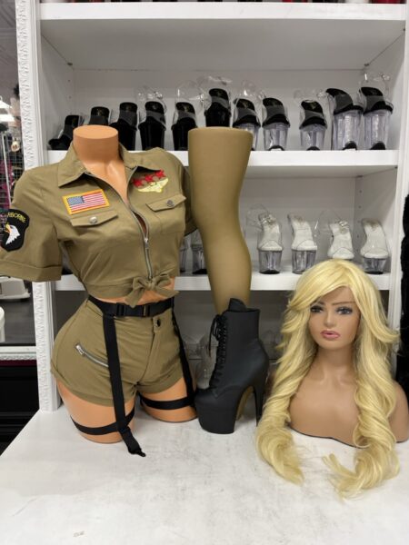 Top Aviator Director Costume four piece brown pilot outfit