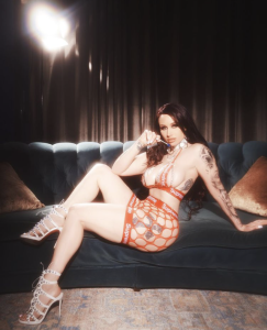 2 piece red supreme replica exotic dance wear by pleasure zone houston